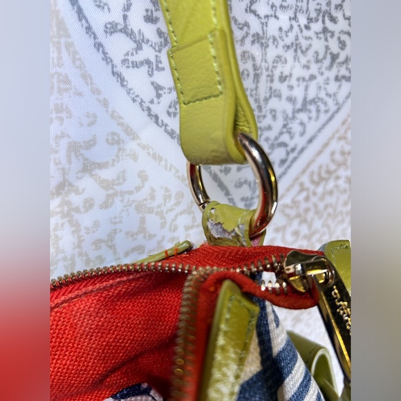 Spartina 449 Haig Point Simple Zip bag. Made of Linen and Leather EUC - Picture 9 of 14